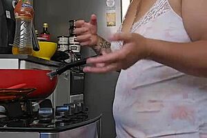 Pregnant Mature Shows Off Big Ass Seductively