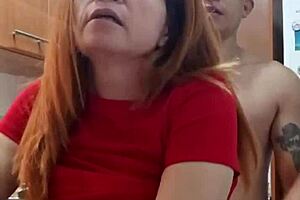 i meet my mother-in-law in the kitchen and fuck her