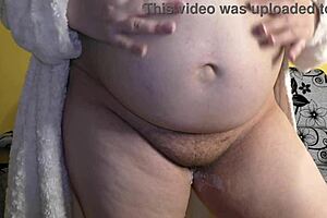 i come home with a big creampie in my pussy. my cuckold husband can’t believe his eyes!