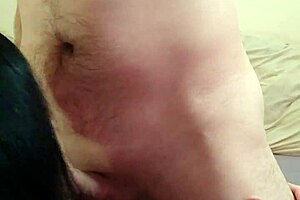 Girlfriend gives deepthroat blowjob and swallows cum