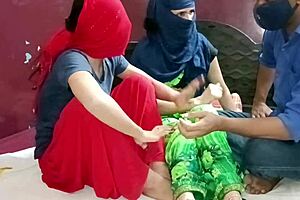 Desi Threesome With Neighbor Stepmom and Her Girl Together