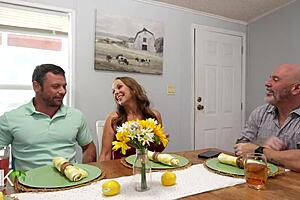 Stepmom Seduces Big Cock Stepson While Stepdad Talks Work