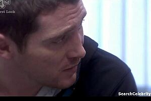 Rebecca Atkinson topless in Shameless, giving blowjob and handjob.