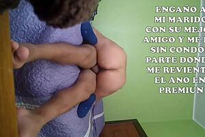 Wife Makes Husband Cuckold with Friend, Gets Ass Fucked Without Condom