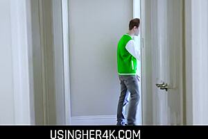 Petite teen stepdaughter used as toy on Patrick's Day