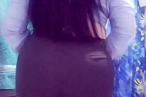 mexican secretary strips naked in workplace laundry room revealing curvy assets