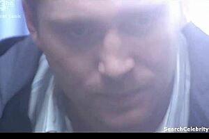 Rebecca Atkinson topless in Shameless, giving blowjob and handjob.