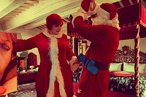 Granny Carmens Christmas In July Santa Suck Ride & Sleigh!