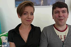 gorgeous wife sasha zima bangs a big dicked stud as cuckold looks on 😍💦