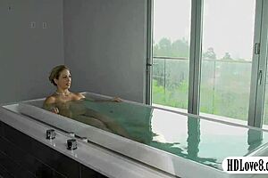 I love how Cherie DeVille's big tits feel while fucking in the bath.