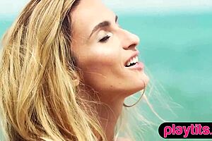 petite ukrainian milf strips at the beach and shows her nude body