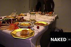 LATINA BADDIE GETS HER PUSSY FILLED WITH 12 INCH DARK DICK IN KITCHEN COSTUME PLAY