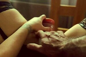 Exposed pussy play with dirty talk at window!