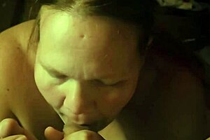 Milf with big nipples sucking my cock