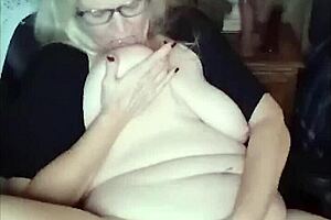 hot milf starts early morning masturbation with big tits.