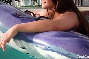 Pool Vicky Vette in Bisexual Lesbian Action with Pussy Licking and Muff Diving