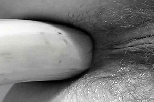 Can You Believe This Milf In Stockings Masturbates With Food In Her Hairy Pussy And Ass?