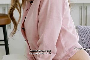 Stepmom sits on stepdaughter's face to shut her potty mouth up.