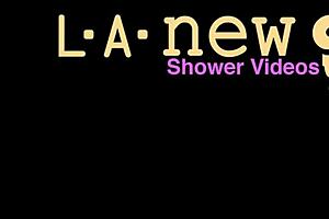 shy teen 18+ blonde takes a shower after casting