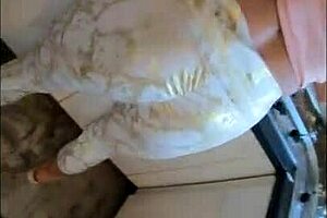 Stepmom cheats in leggings, gets cum covered