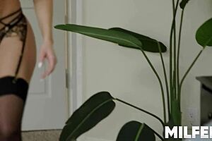 hot stepmom wakes her young stepson for a fuck