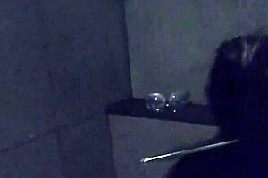 asian wife plays with dildo and vibrator in gym shower