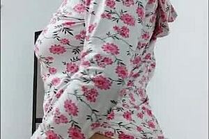 Milf In Lingerie Dances, Showing Her Beautiful Ass And Big Nipples