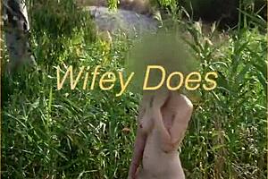 Young wife takes her first nude walk in public?