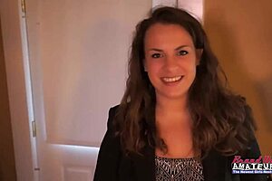 Brunette milf Lilly M sucks cock before pussy and ass pounding in wild session