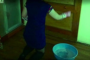 Mrs lazinski plays a naive mature maid in this submissive couple scene