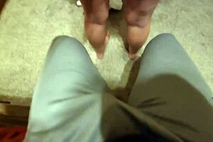 stpmother, seduce stepson with lotion on pregnant belly