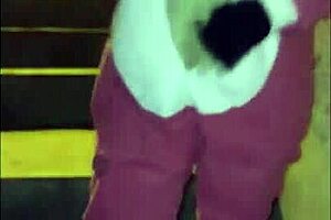 mature milf flashes outdoors in halloween costume and gives free blowjob publicly