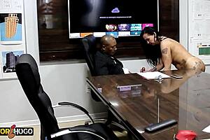 the boss fucks the milf couple hard in amateur scene