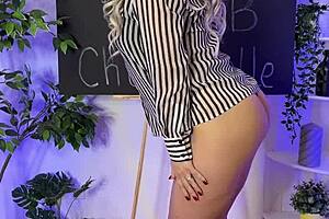 Hot Damn! Sexy Mature Dances in Sheer Brown Pantyhose!