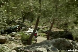 Beautiful Lesbian Kissing and Masturbation Session