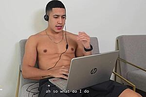 stepson catches me masturbating with his gear!