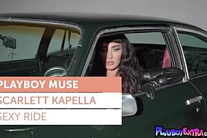 skinny tall milf scarlett kapella strips on the hood