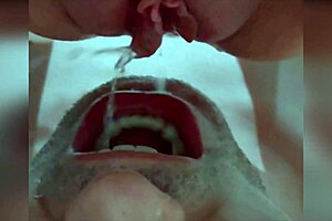 Dominatrix wife pisses in husband’s mouth for kinky fetish play
