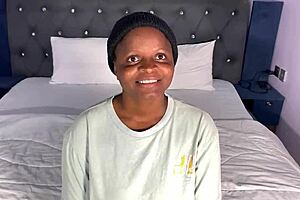 i am casting elizabeth, the beautiful ebony mature with big tits and ass, for fingering and masturbation scene