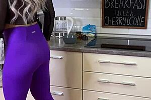 Breakfast With Cherrylcolle Involves Food Fetish Play With Nylon And Heels