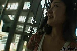 japanese milf takes a messy creampie after wild action