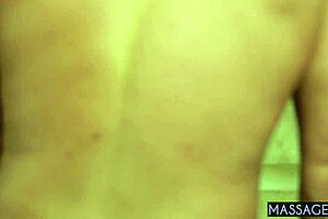 Horny blonde milf gives passionate massage to guy