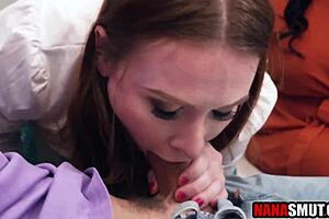 Threesome Fun with Step Granny and Step Mom in a Wild Session.