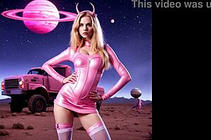Truck Driver Milf Cosplay in Sci-Fi Parody Erotic Scene