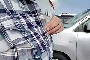 Japanese MILF Excited Masturbating Big Tits Outdoors 😍