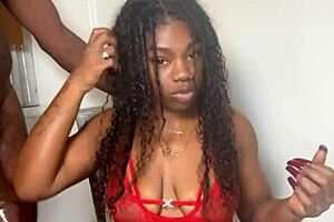 Stepbrother gets big black cock sucked by evil eater keisha minaj cumshot