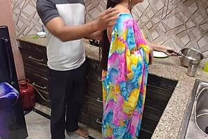 man, indian desi bhabhi gets pounded hard in kitchen