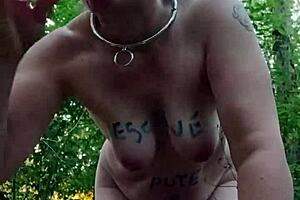 Esclave f in forest bondage humiliation