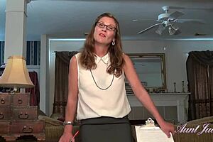 Auntjudys - 43yo Hairy Milf Isabella as Your Secretary! 😍