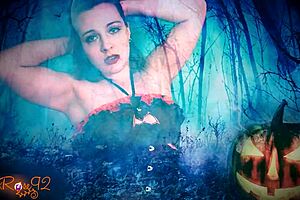 ghostly ghoulfriend giving spooky jerk-off tips this halloween
